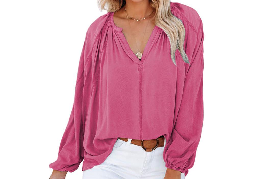 V-neck Long Sleeve Top