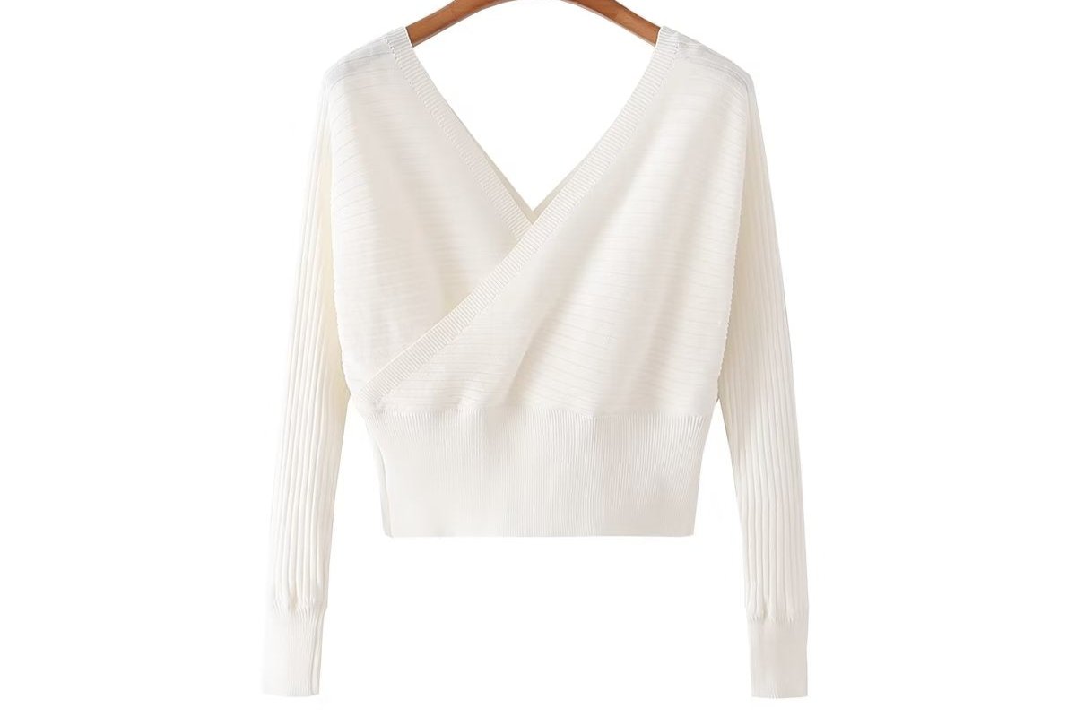 Clavicle Tight Waist Batwing Sleeve Off The Shoulder Sweater