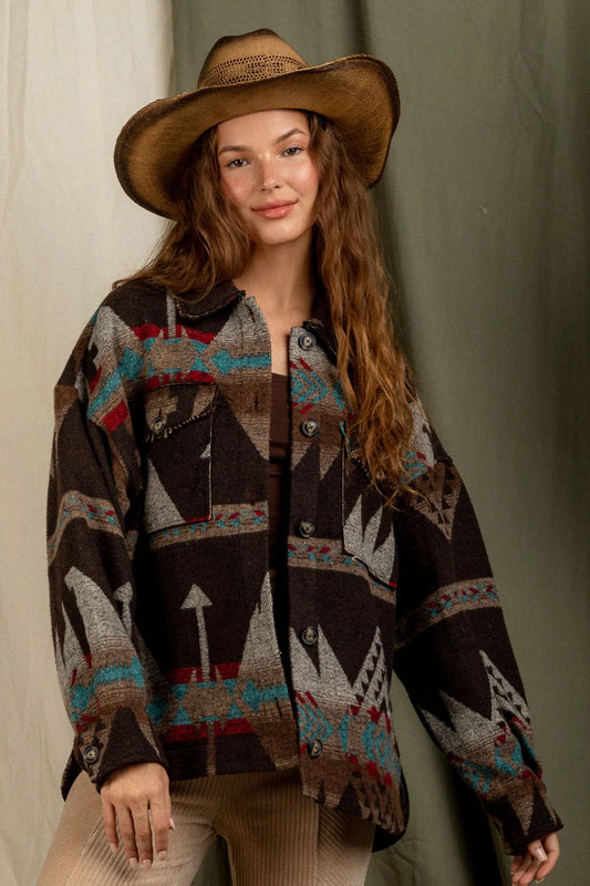 Retro Ethnic Wool Coat