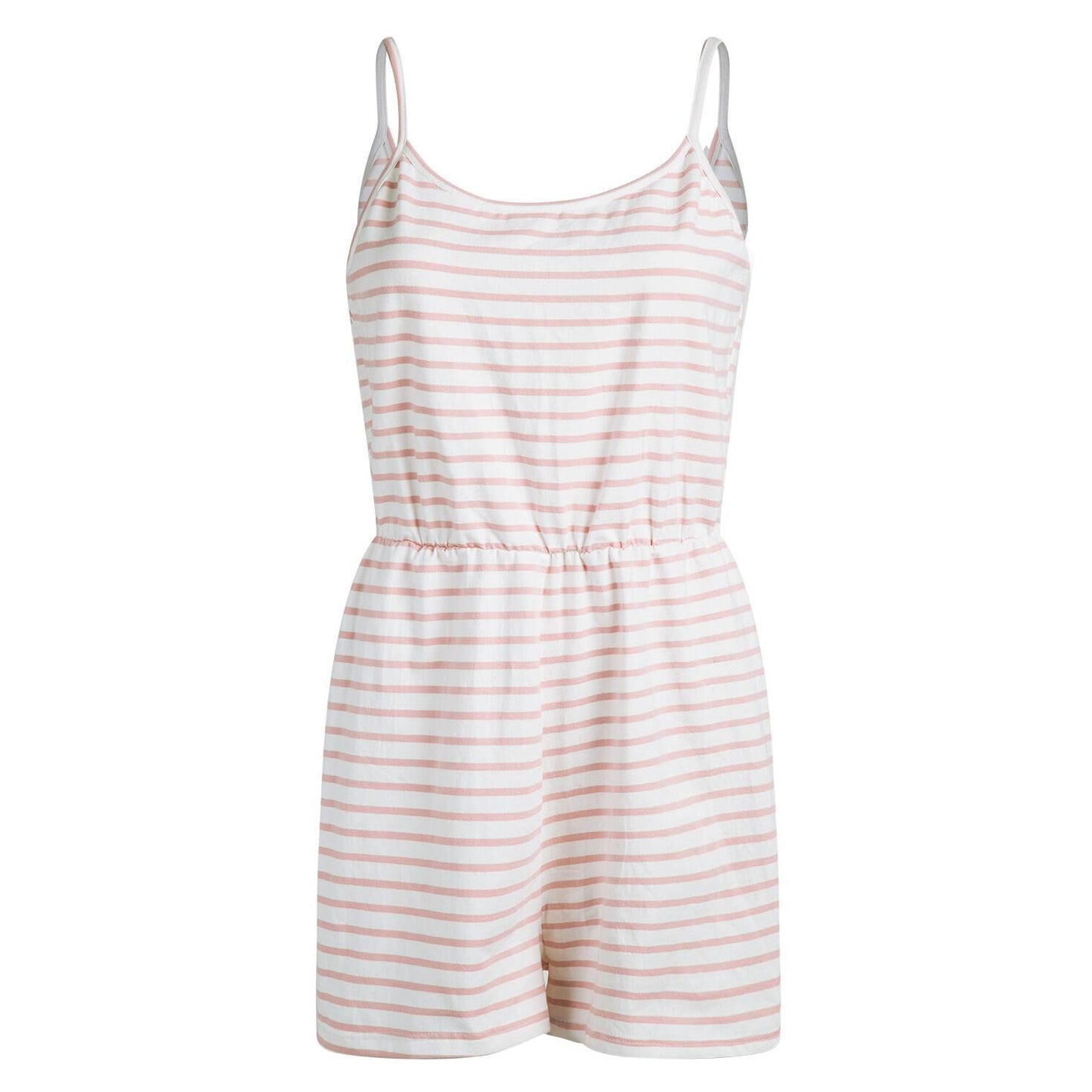 Casual Cotton Striped Spaghetti Straps Romper