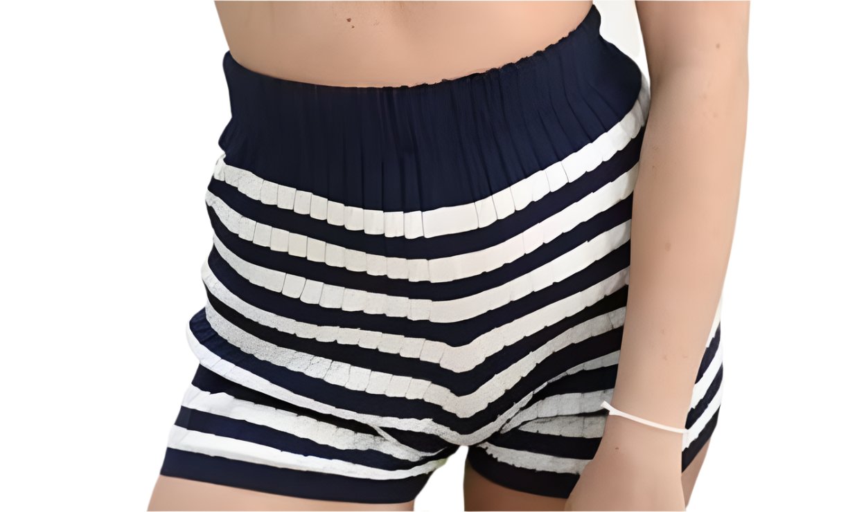 Casual Chenille Striped Shorts