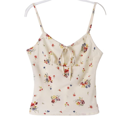 Sexy French Fresh Sweet Printed Top