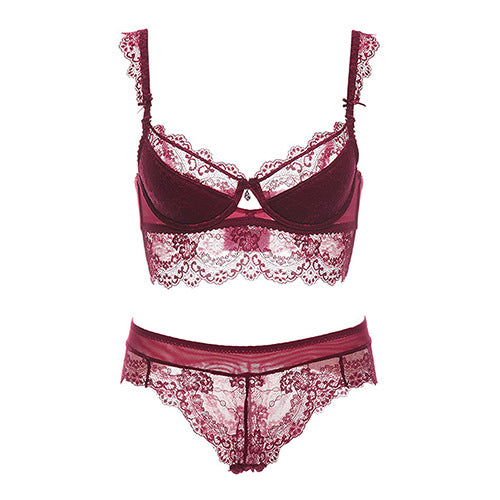 Lace Thin Cotton Push-up Sexy Bra Set