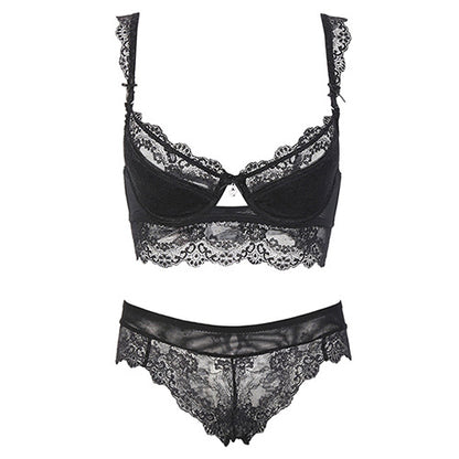 Lace Thin Cotton Push-up Sexy Bra Set