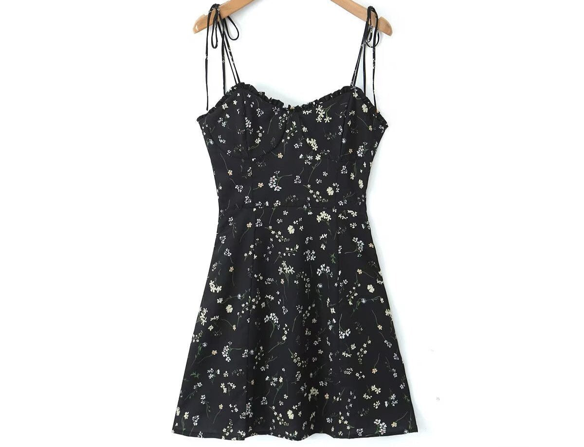 Daisy Print Slip Dress