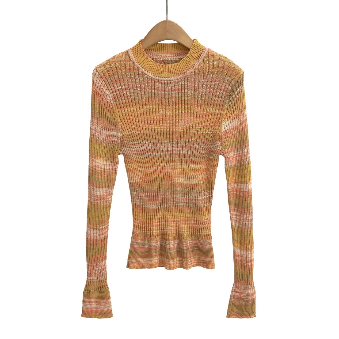 Minimalist Striped Long Sleeve Sweater Top