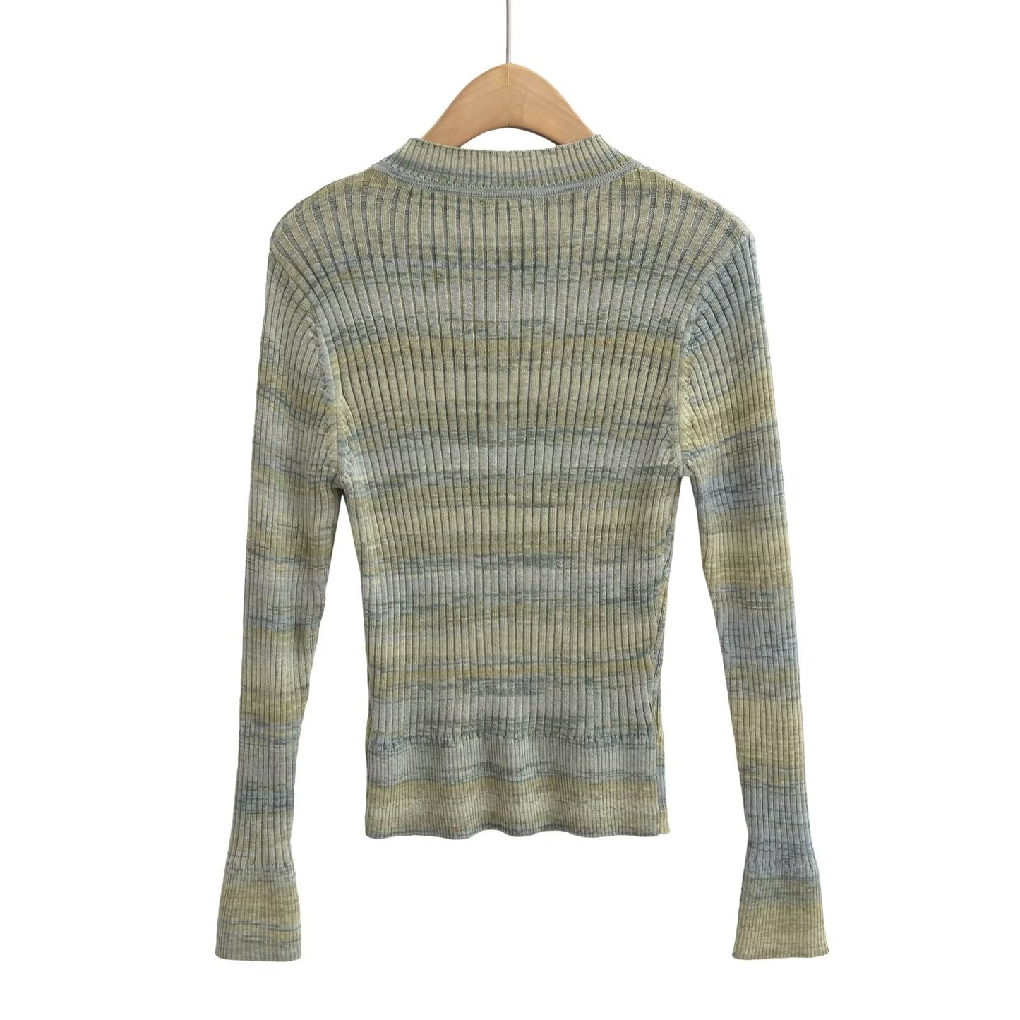 Minimalist Striped Long Sleeve Sweater Top