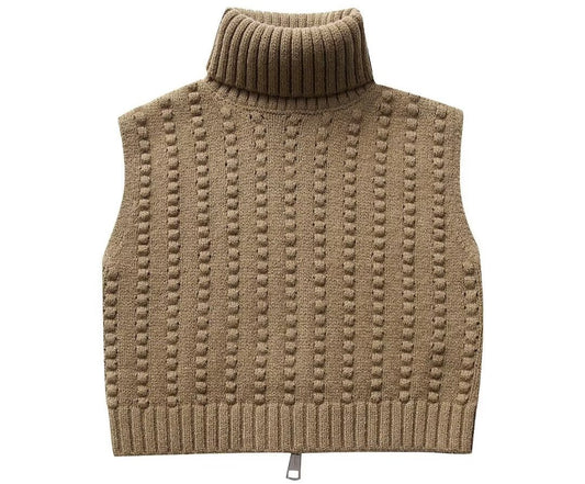 Fashionable Textured Sweater Vest