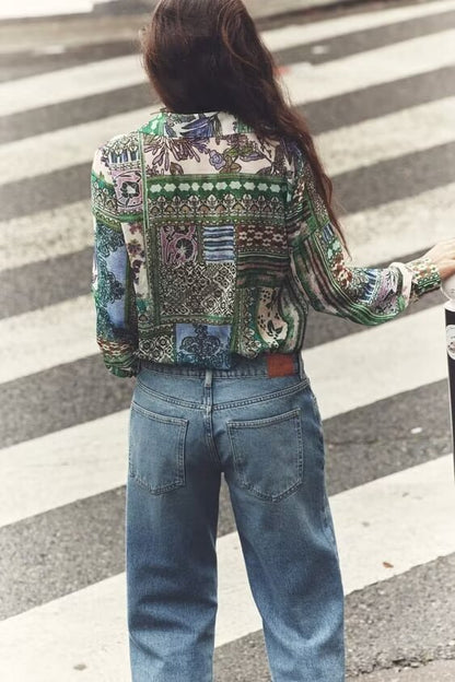 Patchwork Printed Shirt