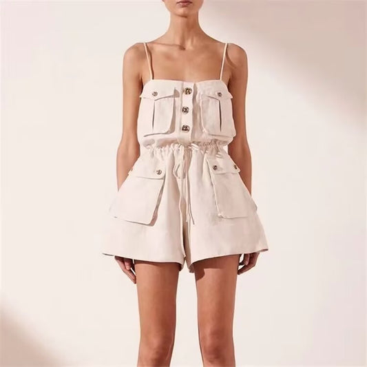 Pocket Strap Romper