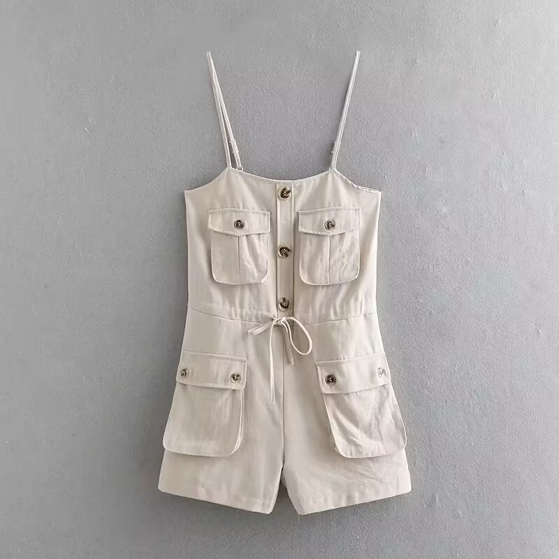 Pocket Strap Romper