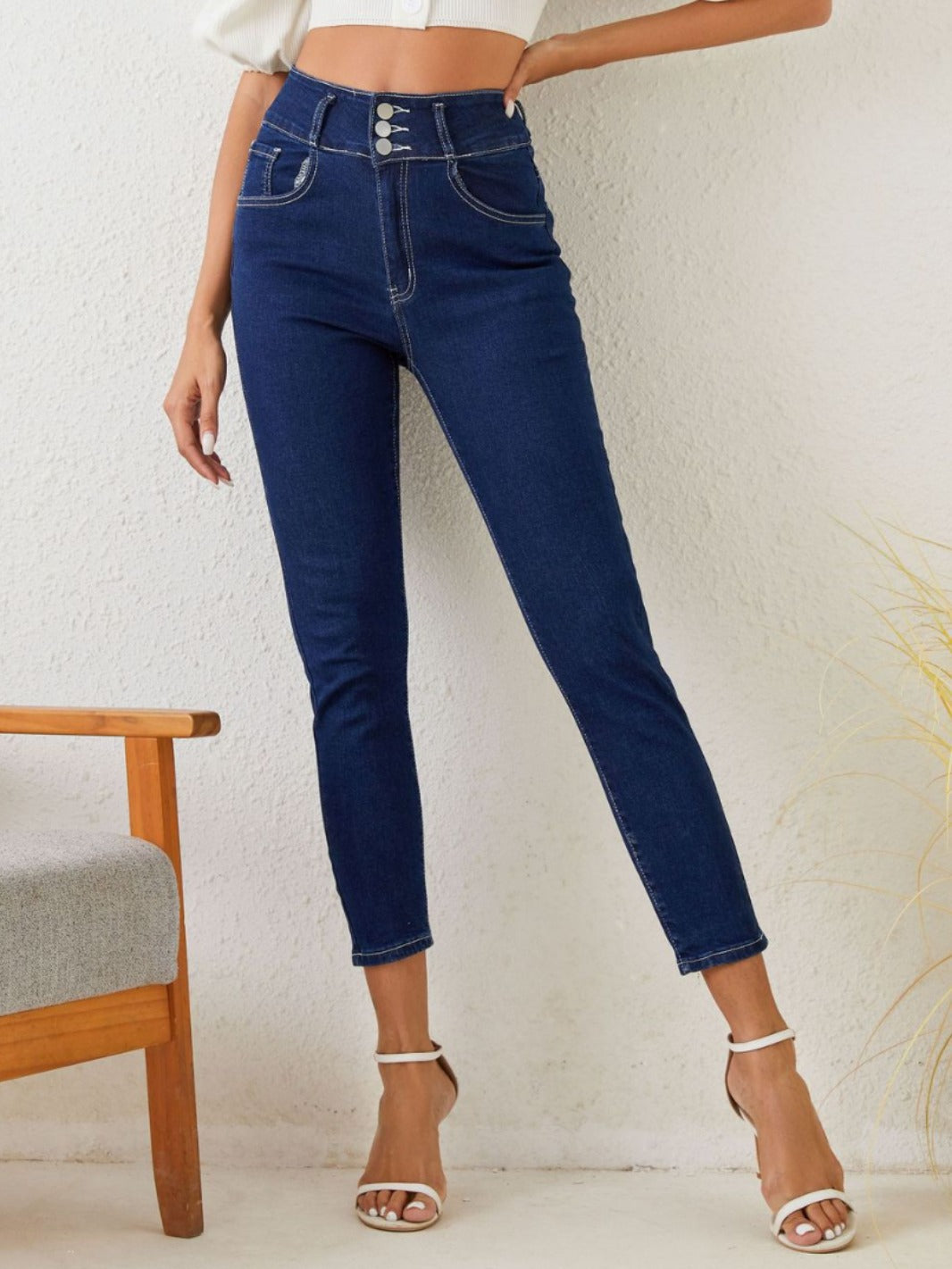 Popular High Waist Stretch Jeans