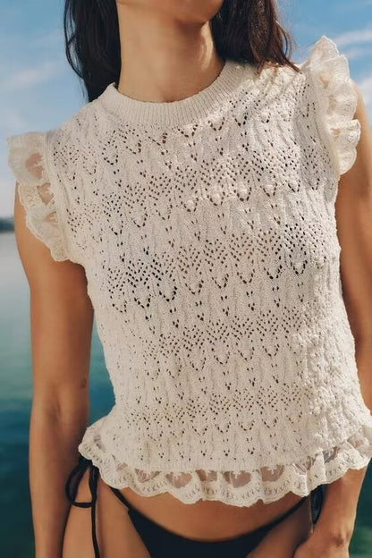 Romantic Sweater Vest Top