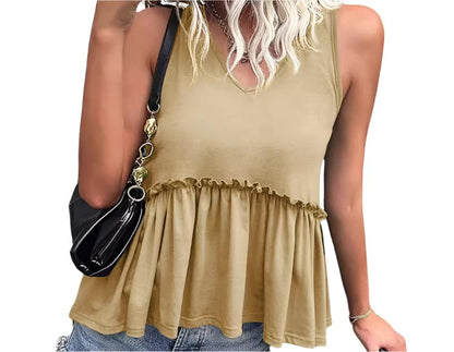 Wavy Sleeveless Sexy Sling Top