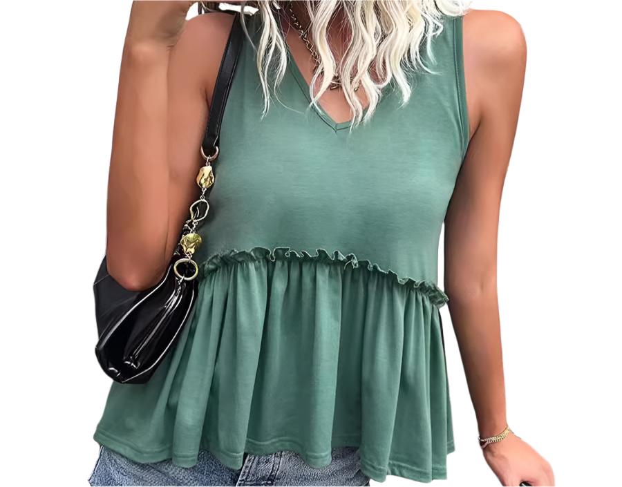 Wavy Sleeveless Sexy Sling Top