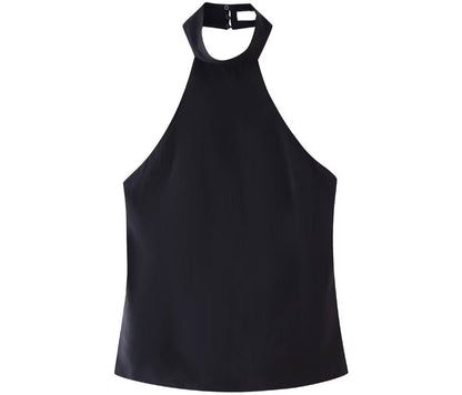 Backless Collar Halter Top