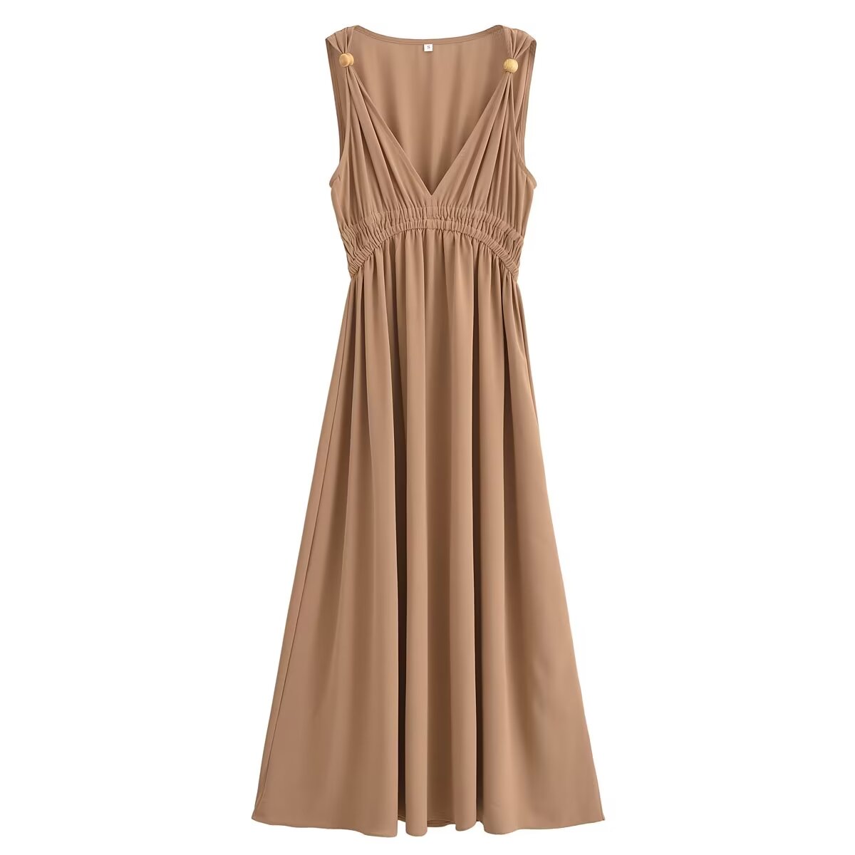 Elegant V-neck Sleeveless Maxi Dress