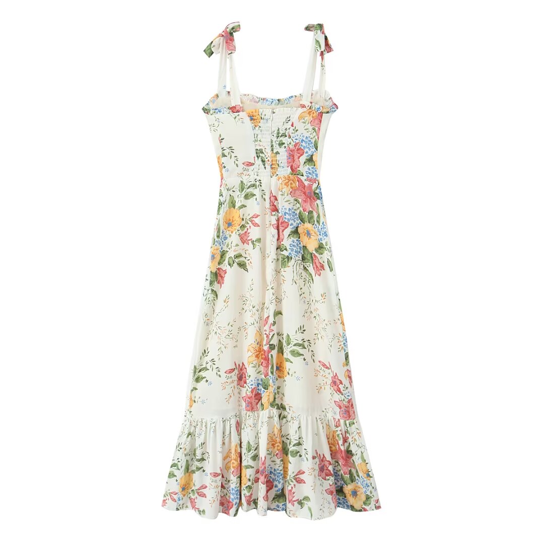 Pastoral Floral Slimming Dress