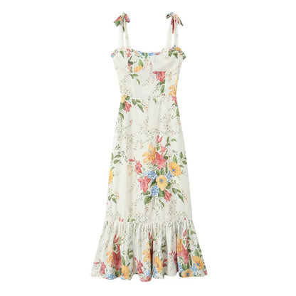 Pastoral Floral Slimming Dress