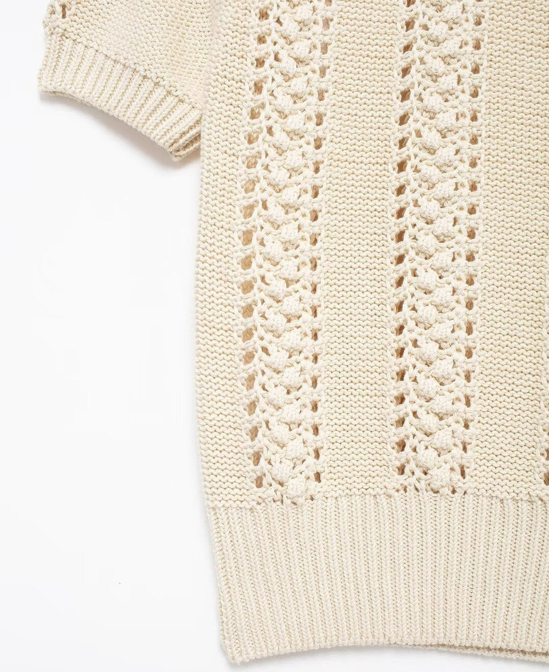 Casual Short Sleeved Knitwear Sweater Top