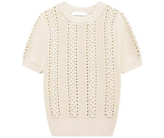 Casual Short Sleeved Knitwear Sweater Top