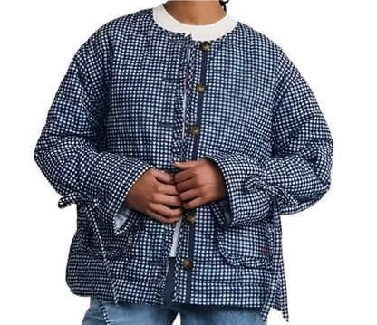 Reversable Plaid Cotton Padded Coat