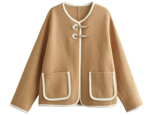 Thickened Knitting Double-Sided Fleece Coat