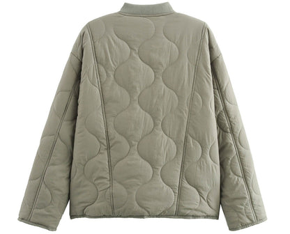 Quilted Button Cotton Niche Jacket Coat