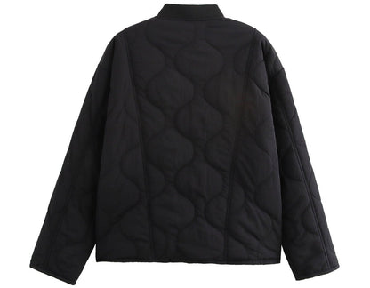 Quilted Button Cotton Niche Jacket Coat