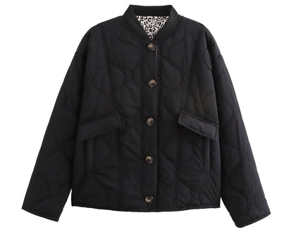 Quilted Button Cotton Niche Jacket Coat