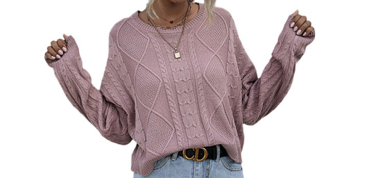 Knitted Long Sleeved Twist Sweater