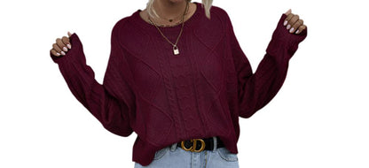 Knitted Long Sleeved Twist Sweater