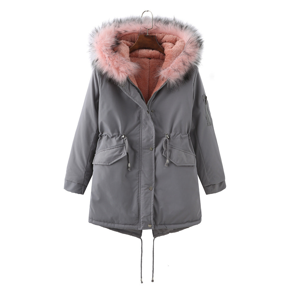 Fleece Lined Thickened Cotton Padded Coat