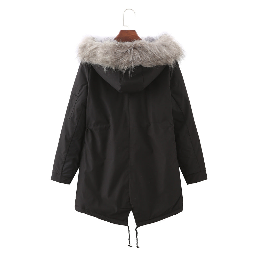 Fleece Lined Thickened Cotton Padded Coat