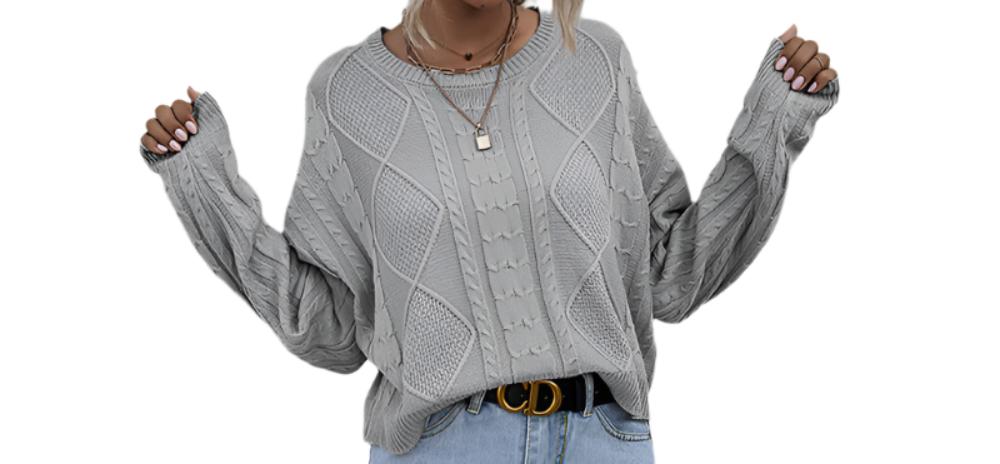 Knitted Long Sleeved Twist Sweater