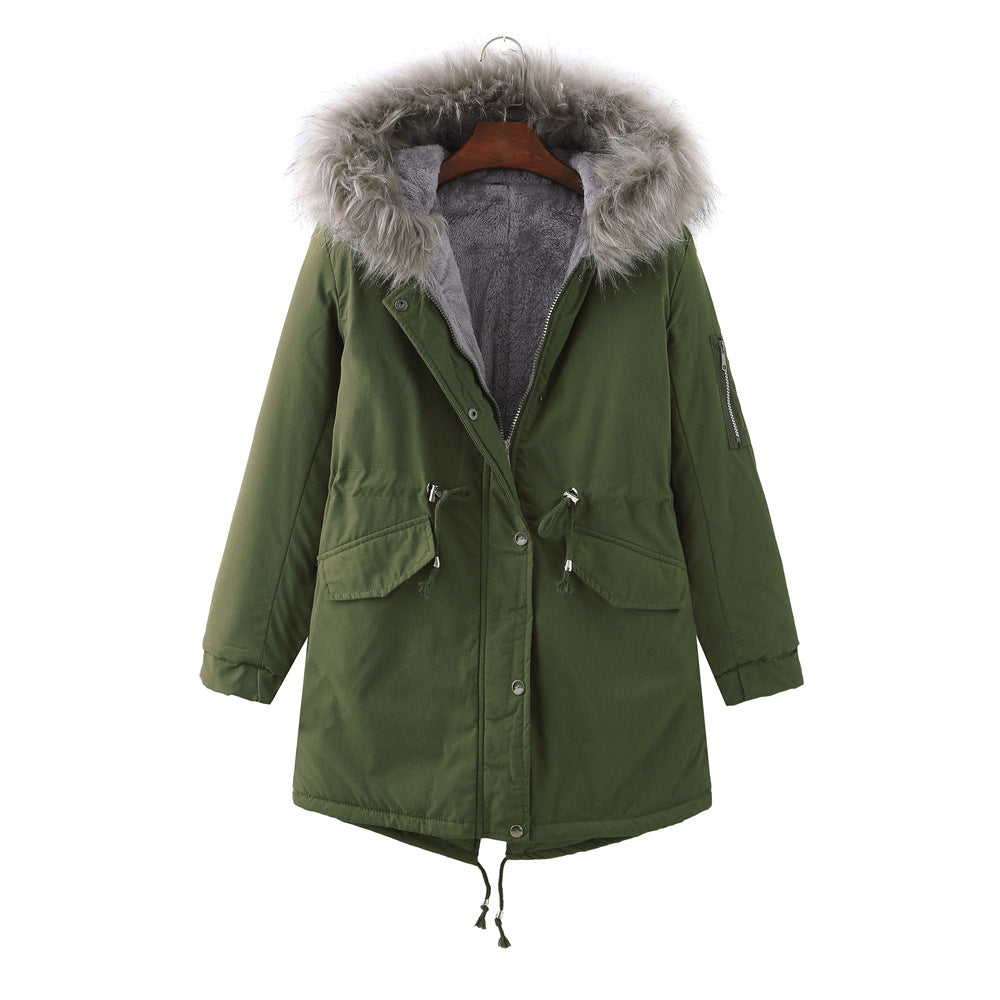 Fleece Lined Thickened Cotton Padded Coat