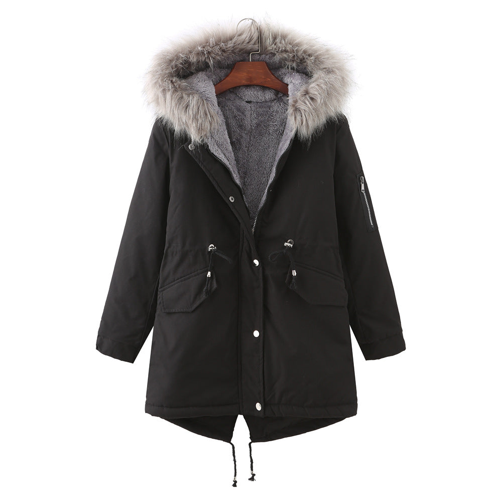 Fleece Lined Thickened Cotton Padded Coat