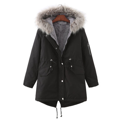 Fleece Lined Thickened Cotton Padded Coat