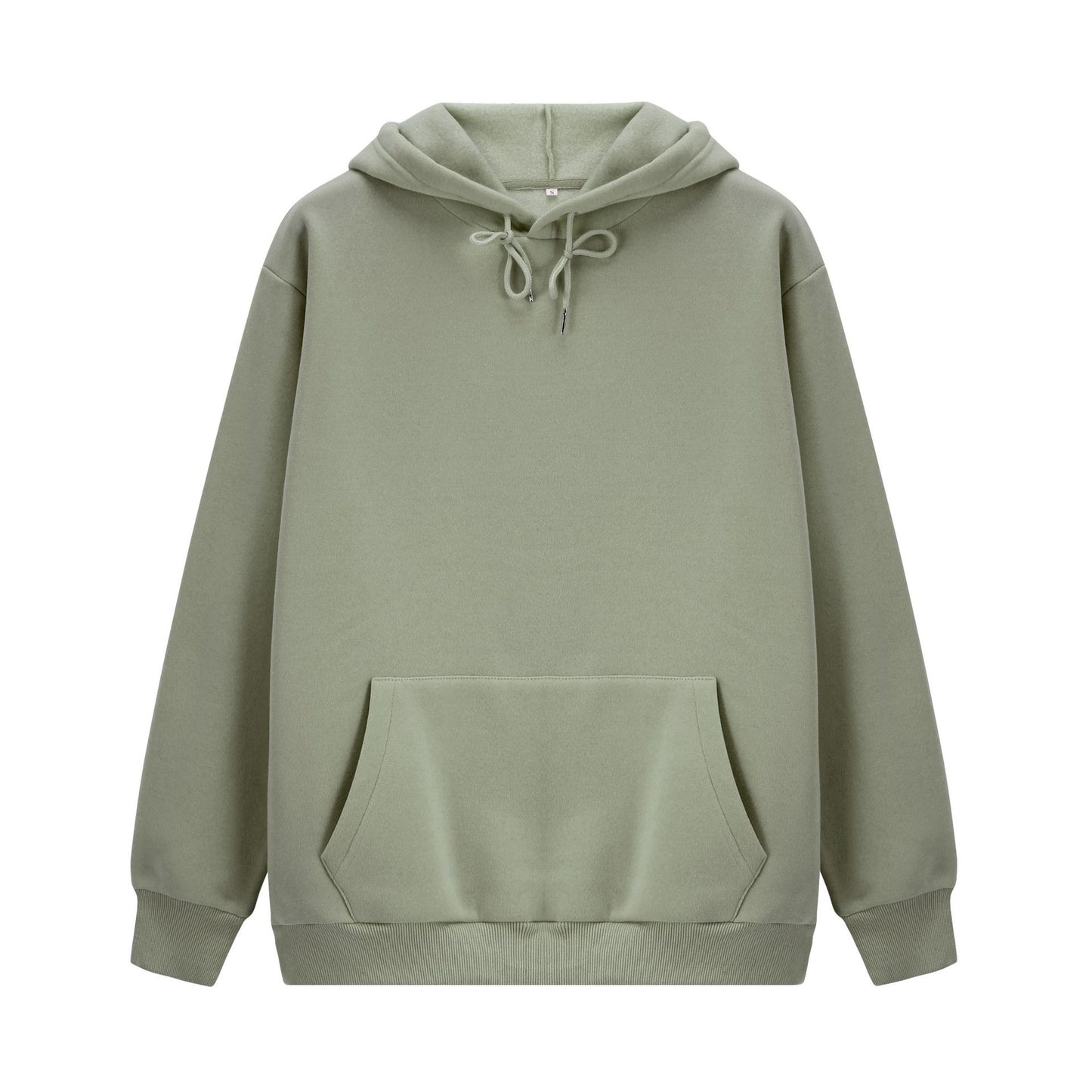 Fleece Solid Color Loose Fitting Hoodie Sweatshirt