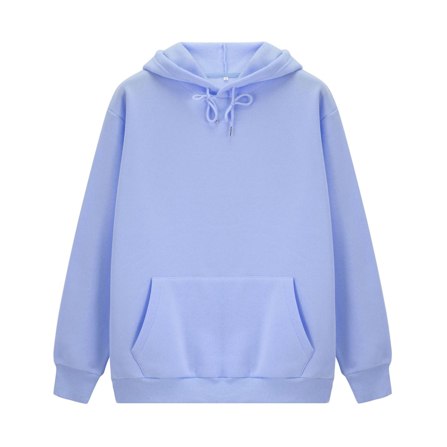 Fleece Solid Color Loose Fitting Hoodie Sweatshirt