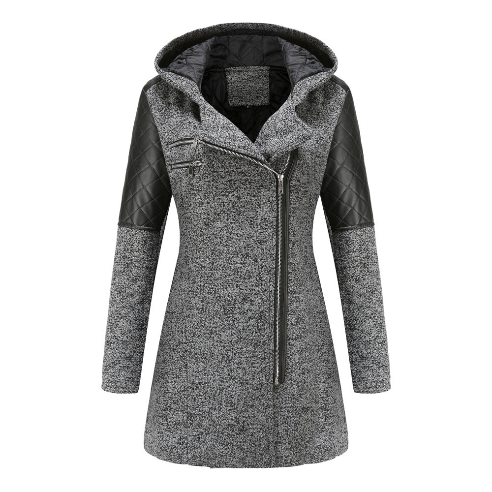 Hooded Woolen Coat