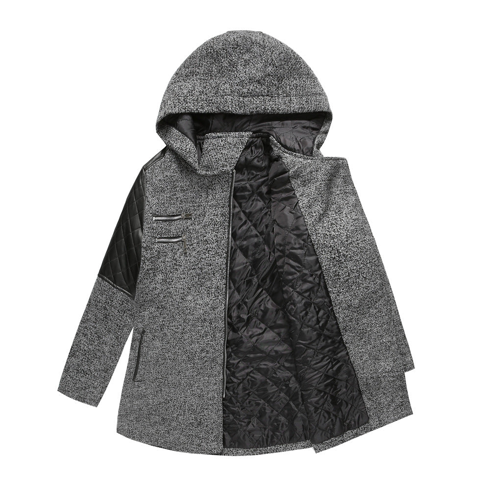 Hooded Woolen Coat