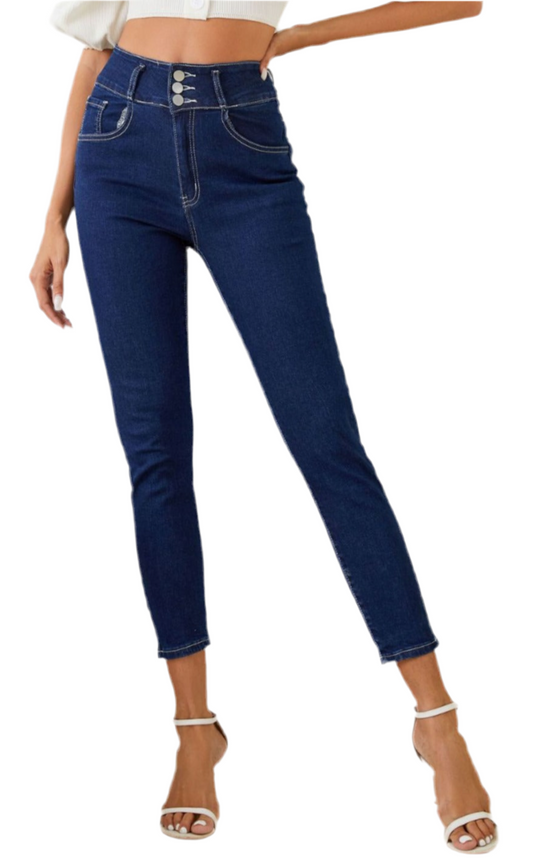 Popular High Waist Stretch Jeans