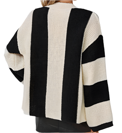 Striped Sweater Cardigan