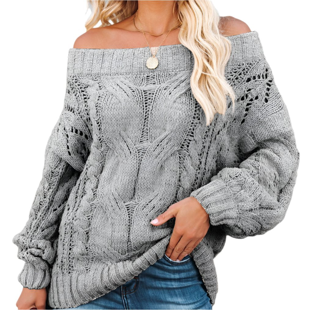 Off Shoulder Loose Sweater