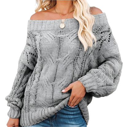 Off Shoulder Loose Sweater