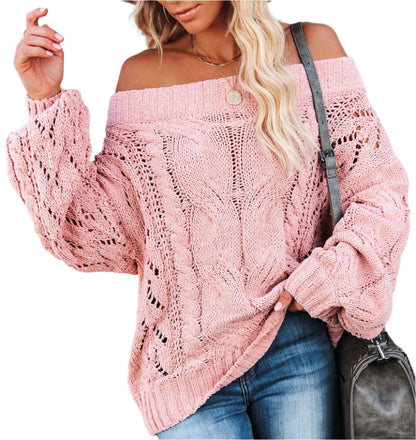 Off Shoulder Loose Sweater