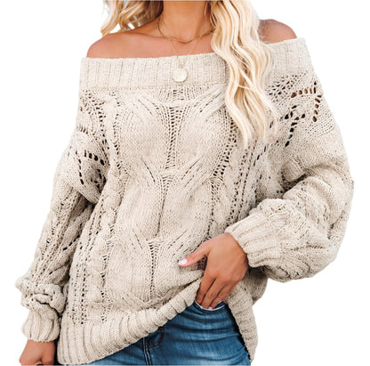 Off Shoulder Loose Sweater