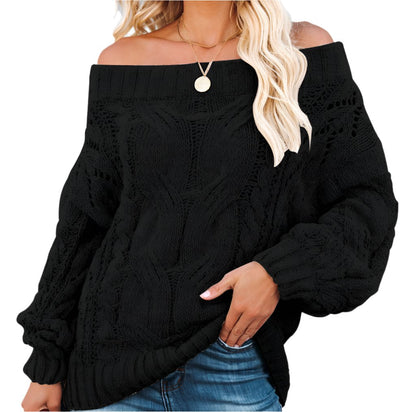 Off Shoulder Loose Sweater