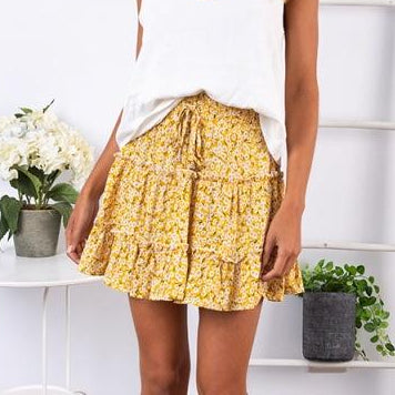 Ruffles Floral Skirt